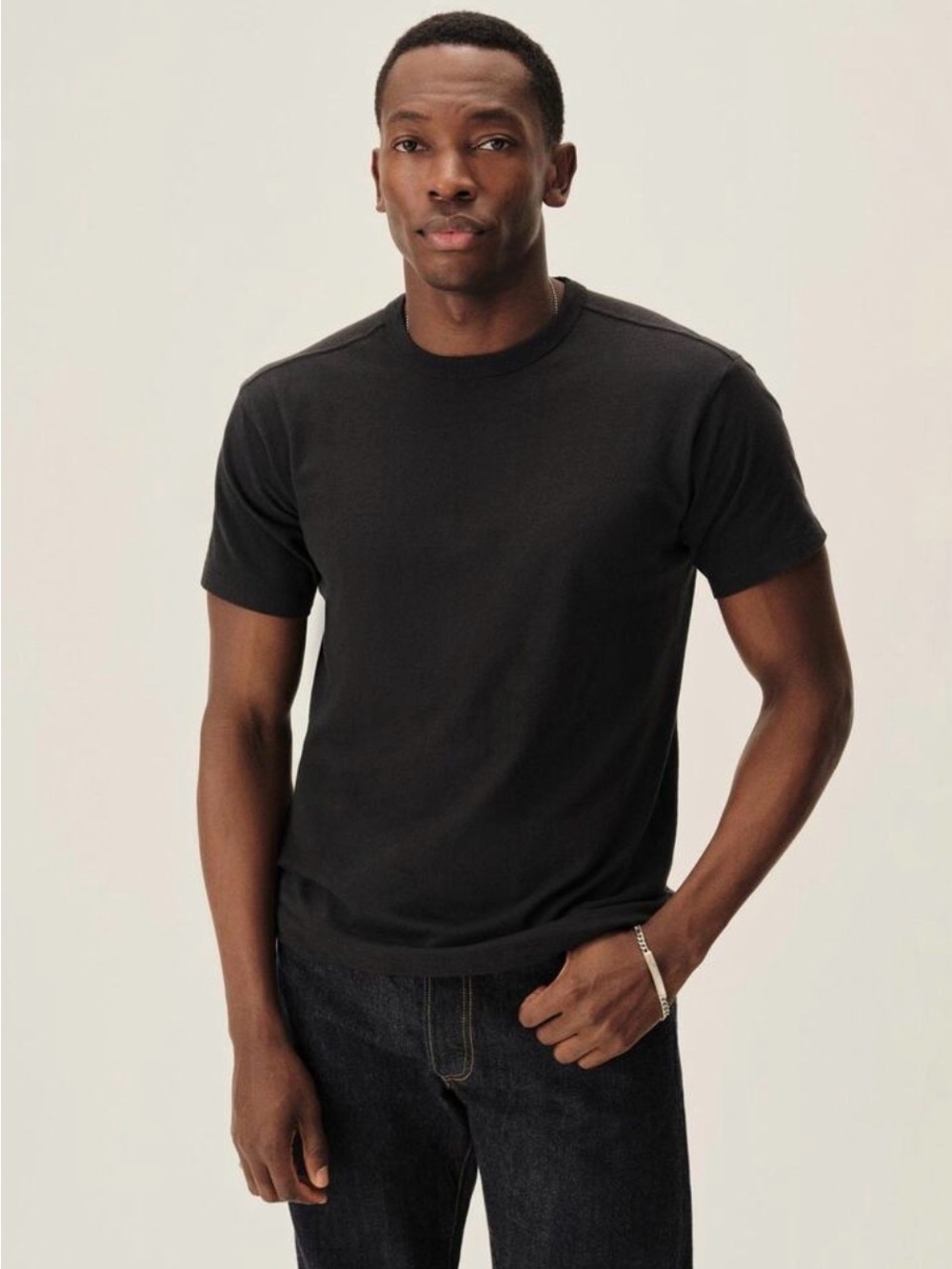 Buck Mason Men's T-Shirt Toughknit Tee in Black